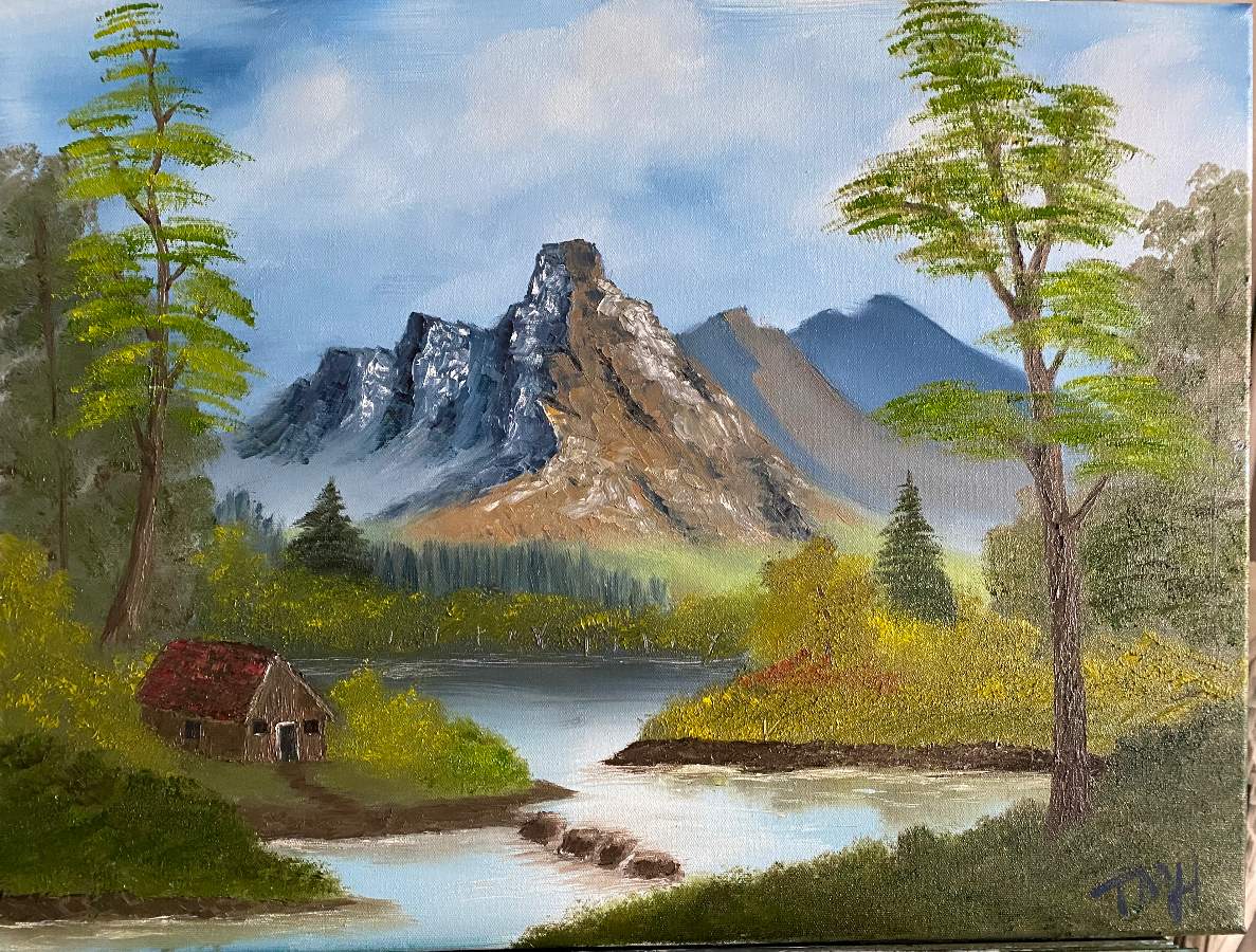Loon Peak® Bob Ross Mountain Glory Art Print Painting Bob