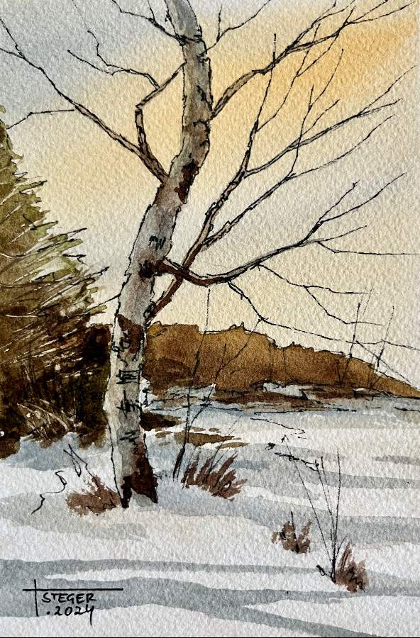 Winter birch - Peter Sheeler