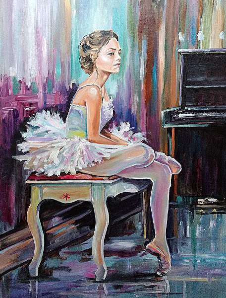 Bløde fødder hjørne sej Ballerina And Piano