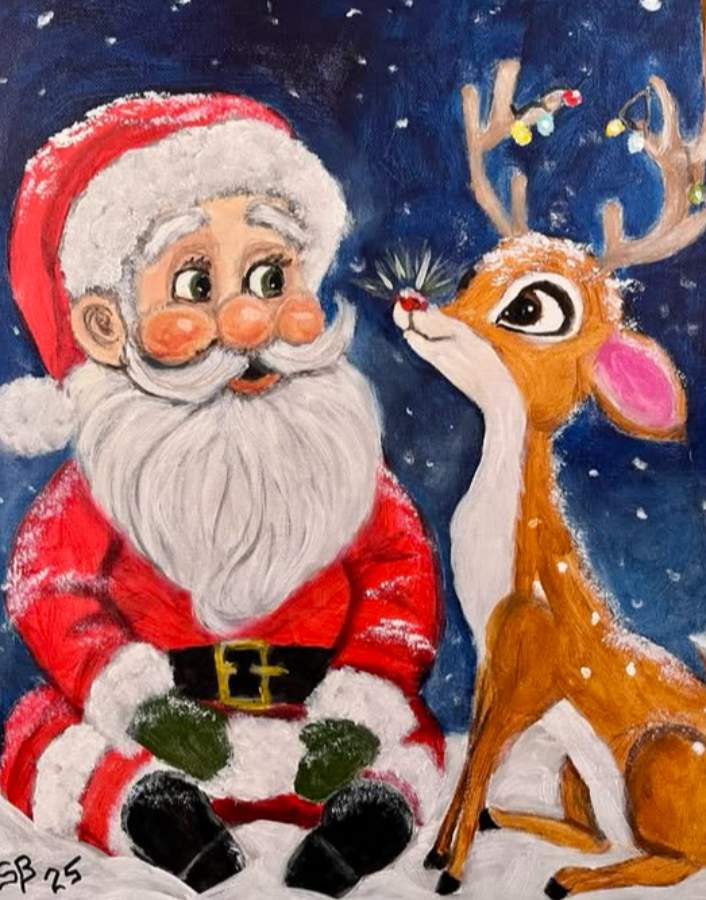 Santa meets Rudolph!